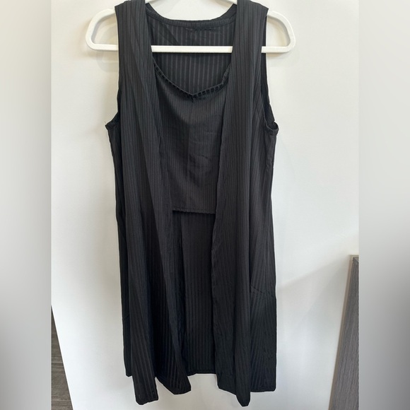 3 Piece set. Cropped tank top, shorts and sleeveless duster. New XL - Picture 14 of 16